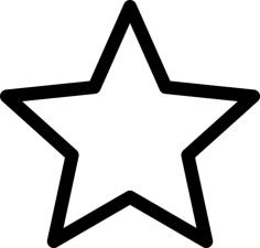 Plain Star Editable Svg Line Art, Free Vectors File